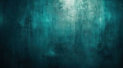 Obraz premium Textured teal wall, distressed, grunge, illuminated background