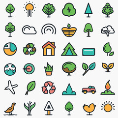 nature icons set