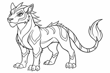 coloring page line art black sihouette vector