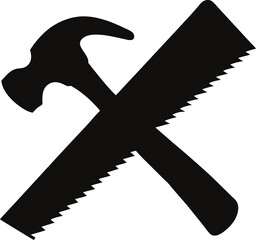 A carpenter work silhouette illustration