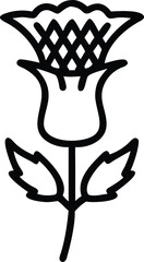  A icon silhouette Scottish thistle flower