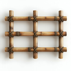Naklejka premium Eco-Friendly Bamboo Wall Decor: Rustic, Nature-Inspired Home Interior Accent