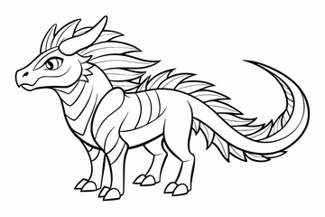coloring page line art black sihouette vector