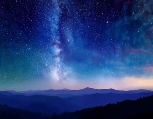 Fototapeta premium 夜空に広がる美しい星