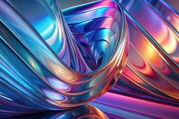 Colorful swirls creating a captivating abstract 3d background full of vibrant hues