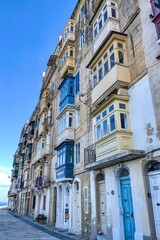facade of a building on a street in Malta