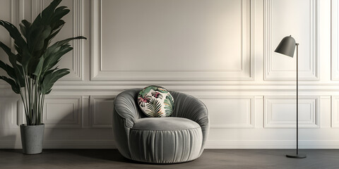 Velvet Accent Armchair for Reading and Lounge Spaces