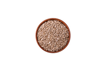 Peeled sunflower seeds in a bowl, an ingredient for making vegetarian food