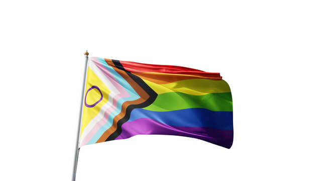 intersex inclusive pride flag on a transparent background, waving in the wind, lgbt flag with no background, lgbtqia, queer, symbol of the intersex gay pride, tolerance, love, transparent png, alpha