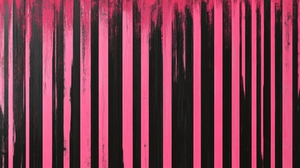 Abstract painting, vertical stripes, vibrant pink and black.  Possible use Background for website design