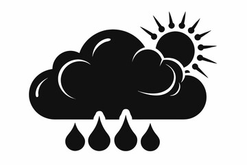 weather black silhouette vector 