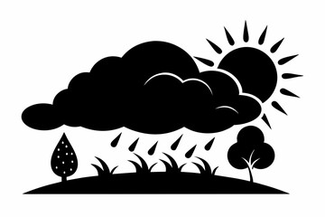 weather black silhouette vector 