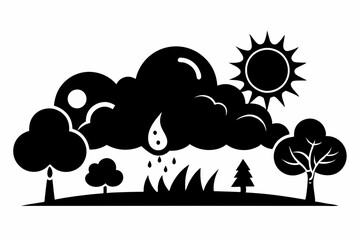 weather black silhouette vector 