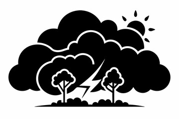 weather black silhouette vector 