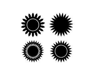 creative details Bright Sun Rays Icon vector illustration