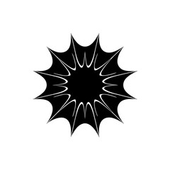 creative details Bright Sun Rays Icon vector illustration