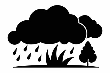 weather black silhouette vector 
