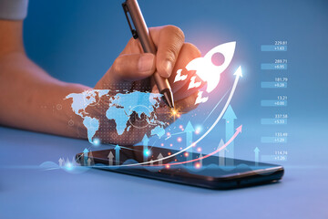The growth of a business idea is like a rocket being launched.