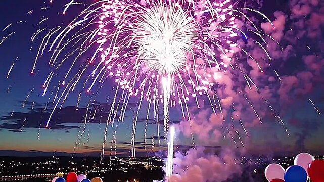 fireworks in the skyfireworks, sky, celebration, night, colorful, explosion, light, festival, sparkle, glowing, bright, display, event, holiday, New Year, Independence Day, party, joy, excitement, bea