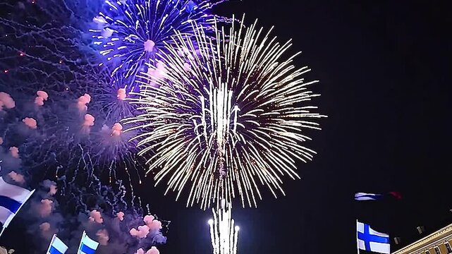 fireworks in the skyfireworks, sky, celebration, night, colorful, explosion, light, festival, sparkle, glowing, bright, display, event, holiday, New Year, Independence Day, party, joy, excitement, bea
