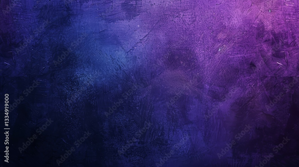 Poster textured gradient background with blending hues of deep blues and vibrant purples, creating a modern