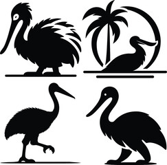 Extinct Dodo Silhouette   Unique Flightless Bird Vector   Vintage Wildlife Illustration © mohammedShorab