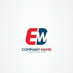 Creative EW WE logo Design Template Vector Graphic Branding Element