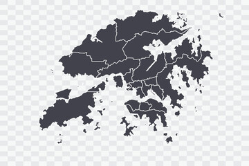 Obraz premium Hong Kong Map Anchor Color on White Background quality files Png