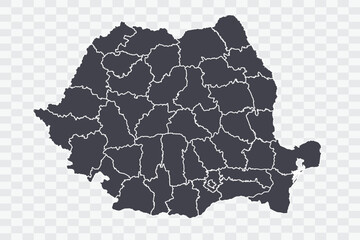 Naklejka premium Romania Map Anchor Color on White Background quality files Png