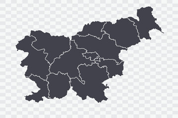 Slovenia Map Anchor Color on White Background quality files Png