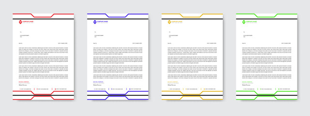 Sleek Minimal Business Set Letterhead and Vector Template for Corporate Use