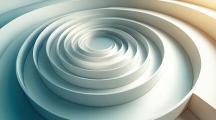 Fototapeta premium Abstract Architectural Spiral Design - Intricate Geometric Forms and Modern Structures