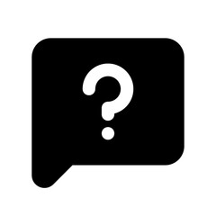 Question Simple Glyph Icon. Single icon, glyph vector icon