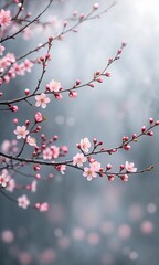 Beautiful Cherry Blossom Branches in Soft Spring Light – Dreamy Floral Photography