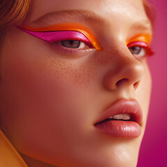 women wearing bold makeup