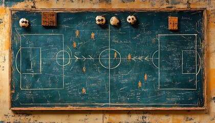 Vintage soccer tactic board