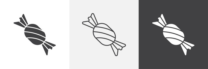 Candy-sweet icons in Thin line black color. flat simple vector symbols illustration.