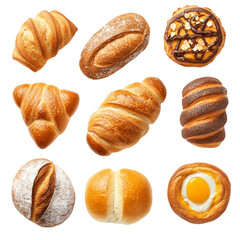 Assorted baked goods bread pastries delicious bakery treats