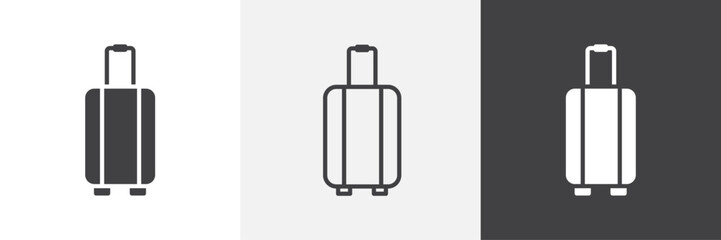 Luggage icons in Thin line black color. flat simple vector symbols illustration.