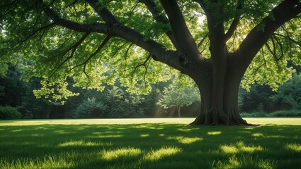 Obraz premium Large tree, a majestic and calming presence in nature