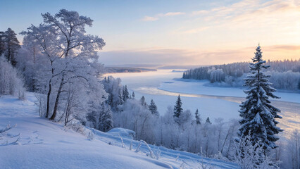 The mesmerizing charm of journeying through a majestic winter wonderland, where an ethereal snowy landscape captivates with its mysterious allure and calls to the adventurous spirit.