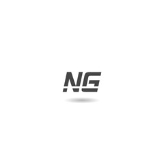 NG company name initial letters with shadow