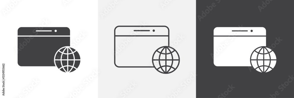 Poster website ui design icons in thin line black color. flat simple vector symbols illustration.