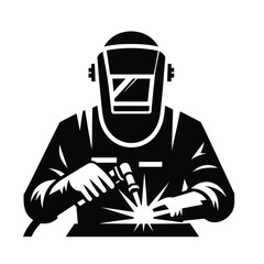 creative style welding icon logo design with welding vector on white background