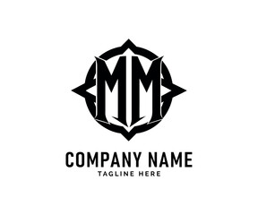 Obraz premium MM Monogram logo Design. Modern MM logo Design Black, Bold, Circular, Brand, Vector
