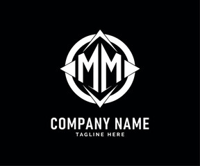Obraz premium MM Monogram logo Design. Modern MM logo Design Monogram, Vector