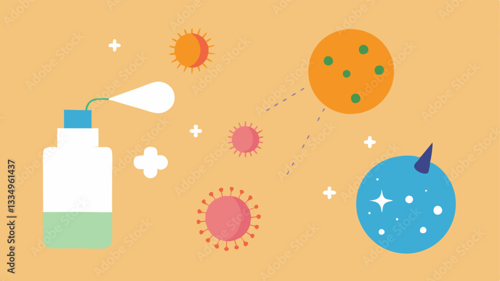 Poster pollutant particles tiny particle illustrations representing various pollutants like dust smoke and 
