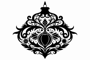 ornaments silhouette black vector