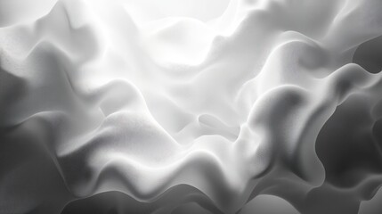 Obraz premium Abstract White Fabric Design: Fluid Forms and Elegant Texture