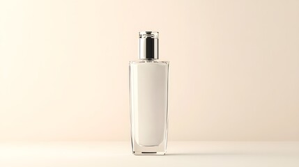 Elegant Perfume Bottle Mockup Product Presentation on Neutral Background Modern Design